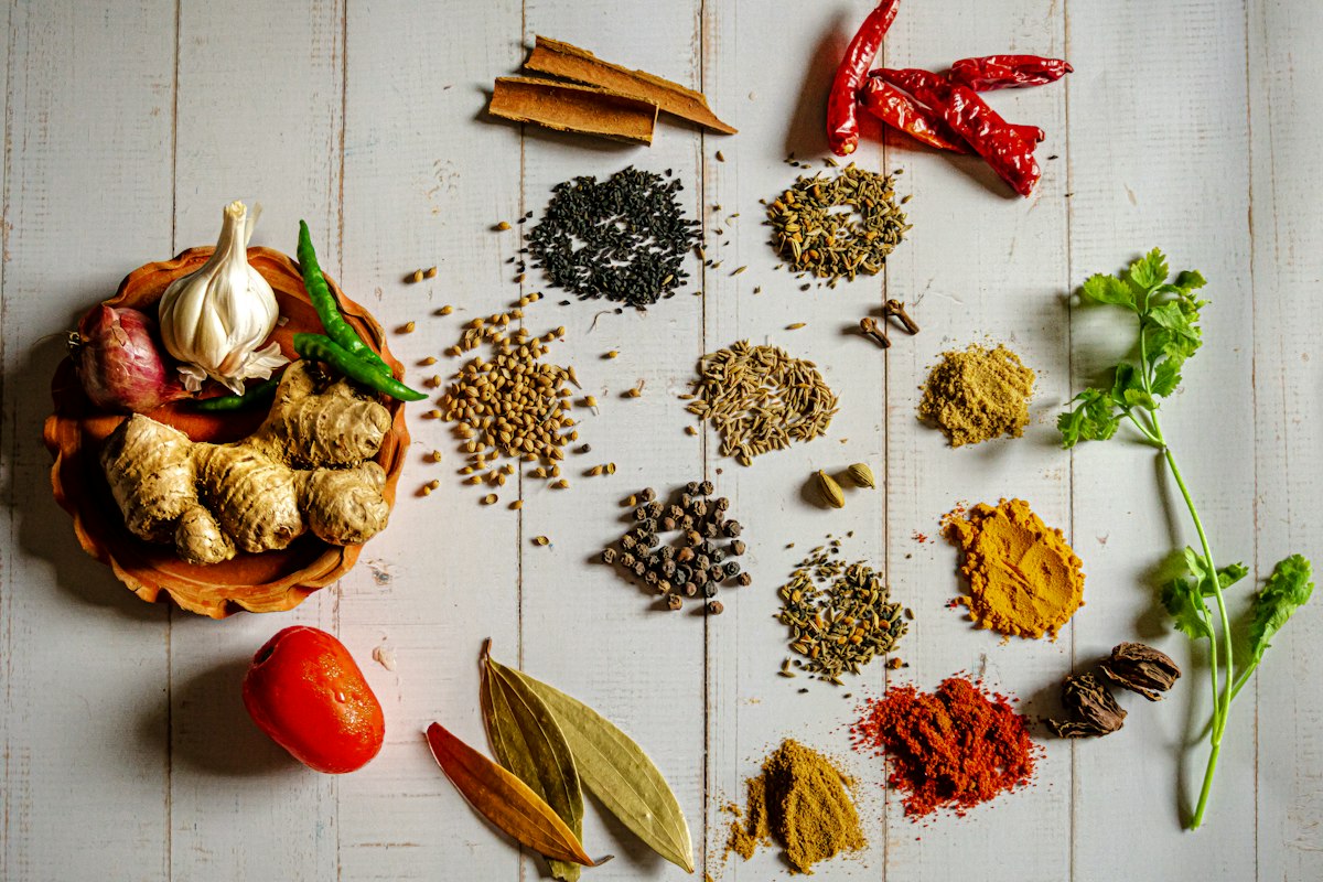 Indische gewürzte Gerichte
